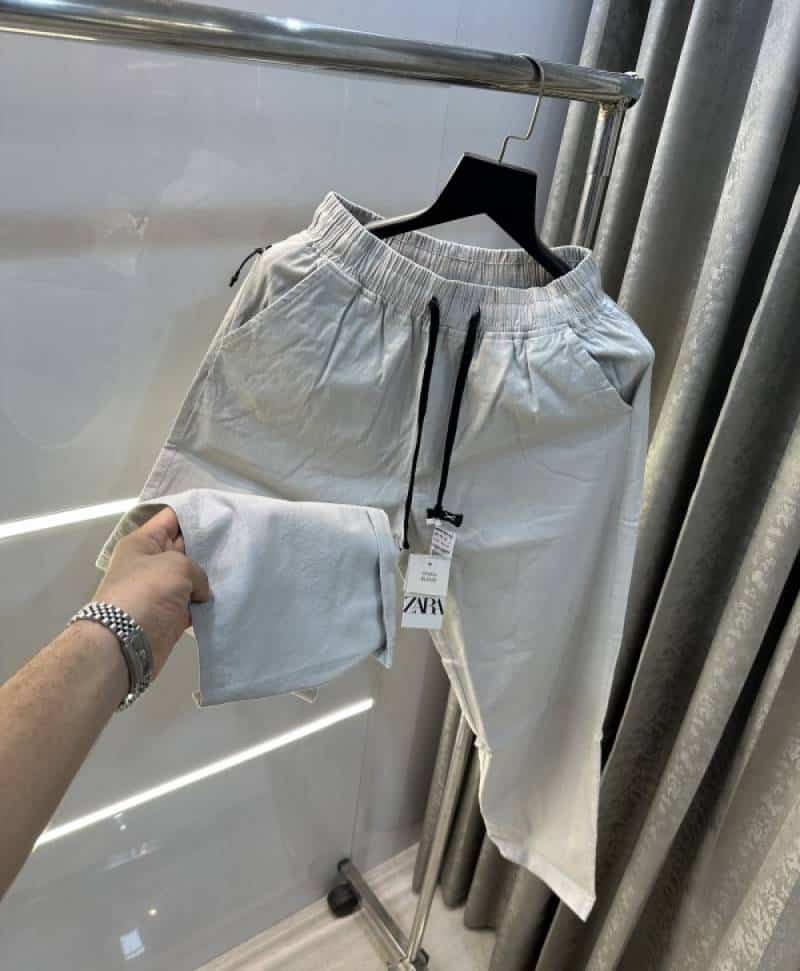 Zar a Light Grey 3Premium Linen Track Pants
