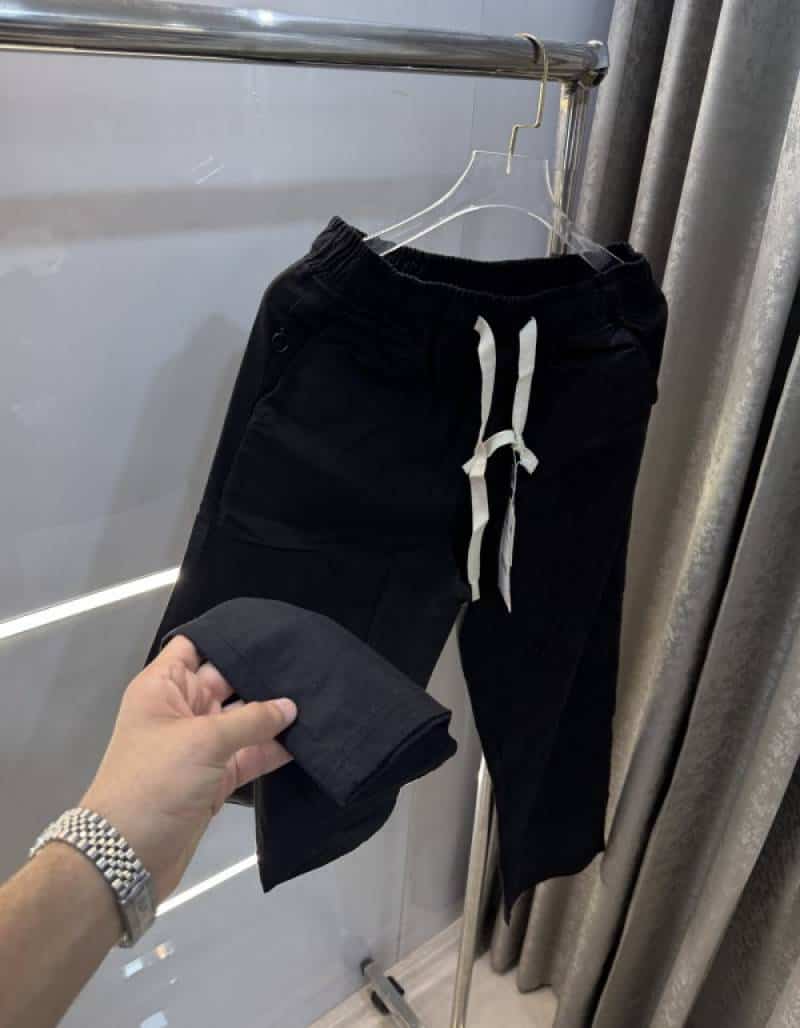 Zar a Black Linen Premium Track Pants