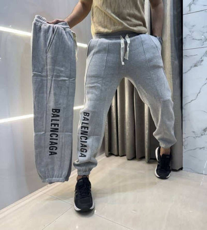 Balenciag a Grey Logo Print Premium Jogger Sweatpant