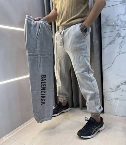 Balenciag a Grey Logo Print Premium Jogger Sweatpant