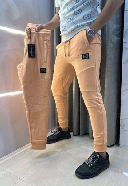 Balmai n Paris Peach Steel Logo Imported Premium Rider Jogger