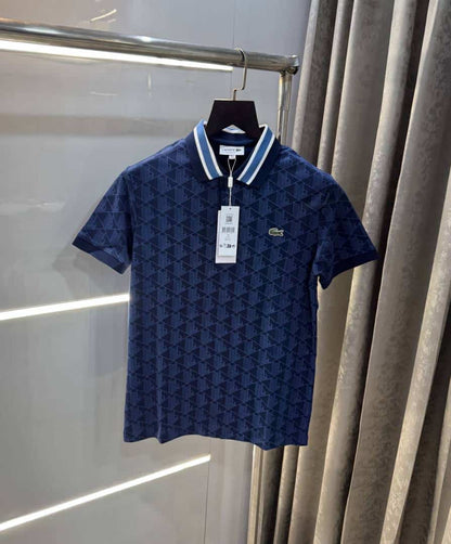 Lacost e Blue Embroidery Logo Premium Polo T-Shirt