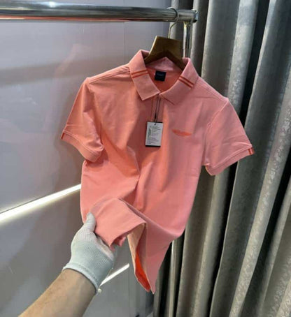 Hacket  Aston Martin Peach Premium Polo T-Shirt