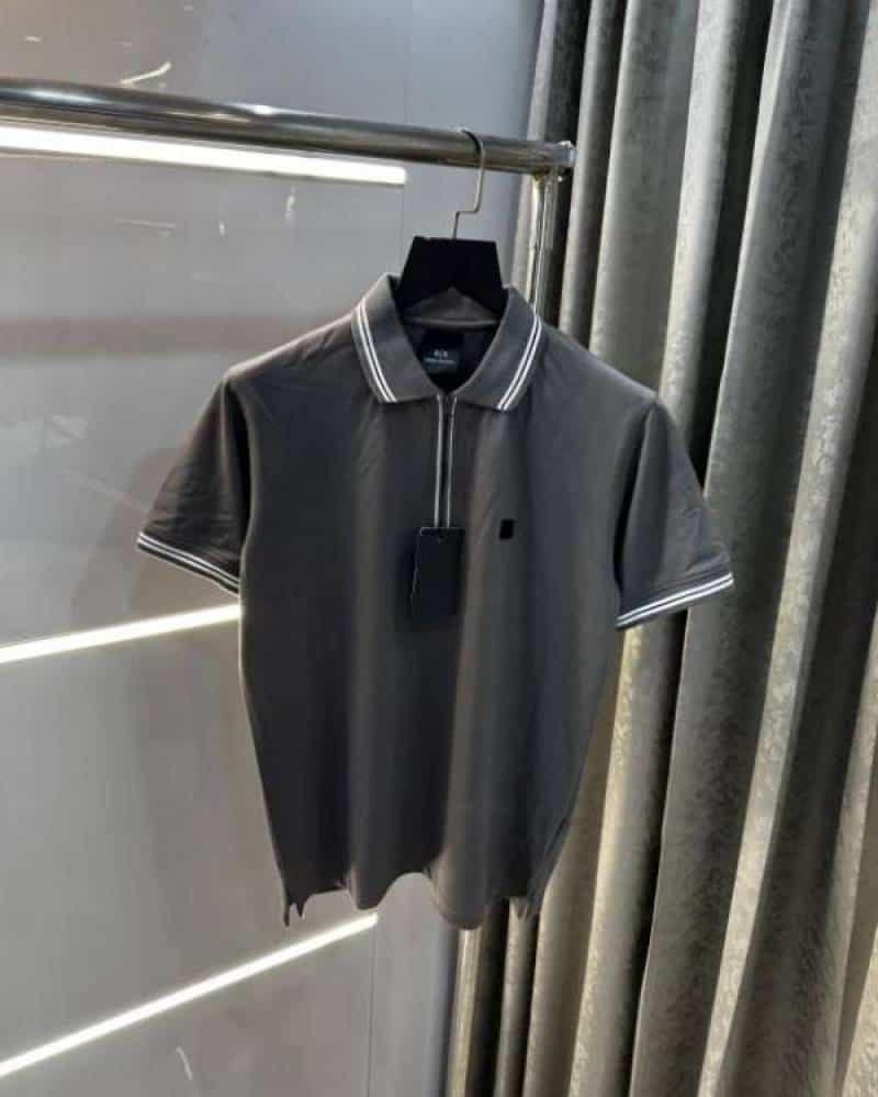 Arman i Exchange Grey Patch Logo Premium Polo T-Shirt