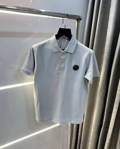 VErsace  Couture Grey Back Print Imported Polo T-Shirt