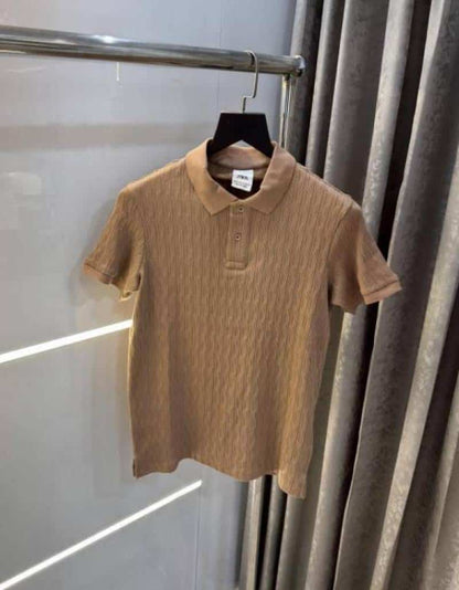 Zar a Beige Knitted Premium Classic Polo T-Shirt