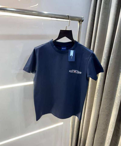 Gan t Navy Blue Logo Print Premium Classic T-Shirt