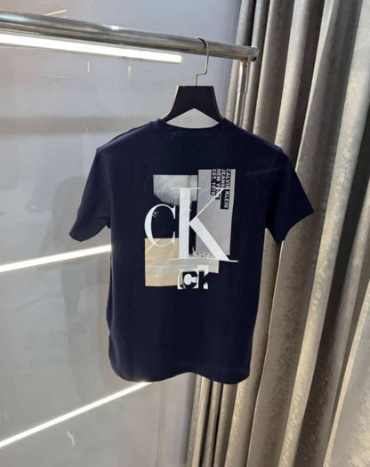 Calvin Klei n Navy Blue Back Print Premium T-Shirt