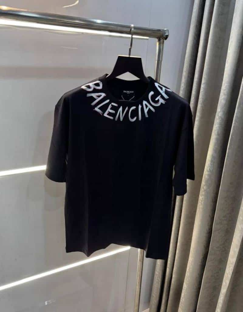 balencig a  Black Back Print Imported Oversized T-Shirt