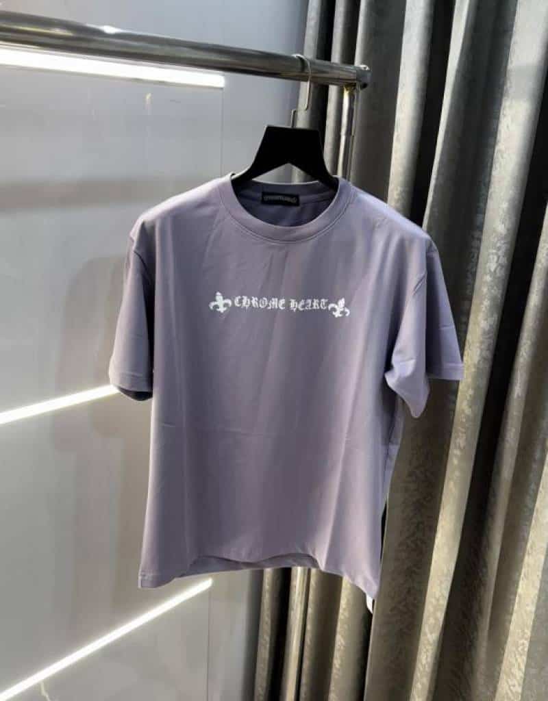 Chrome Hearts Purple Back Print Imported  oversized T-Shirt