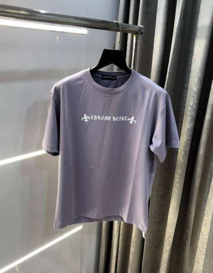 Chrome Hearts Purple Back Print Imported  oversized T-Shirt
