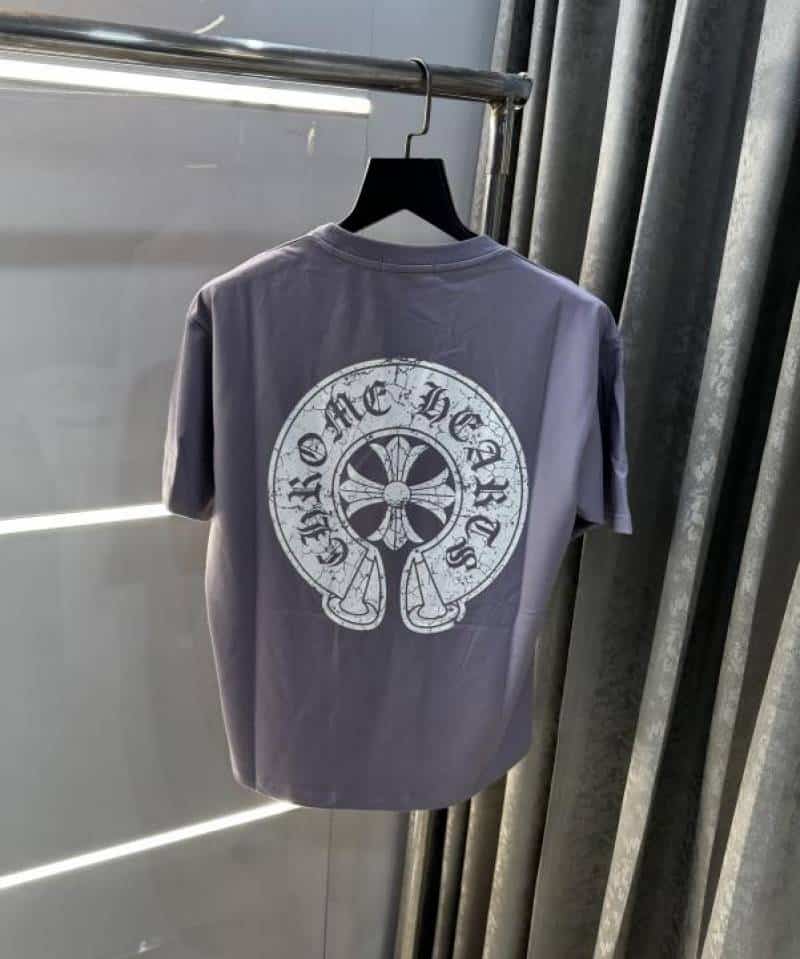Chrome Hearts Purple Back Print Imported  oversized T-Shirt