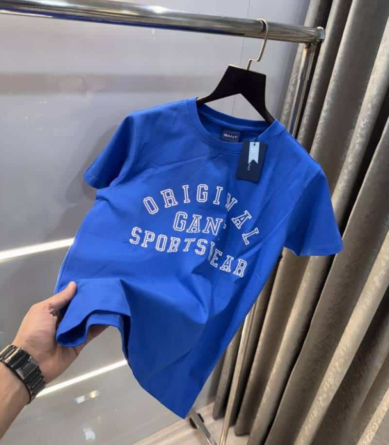 Gan t Blue Logo Print Premium Classic T-Shirt