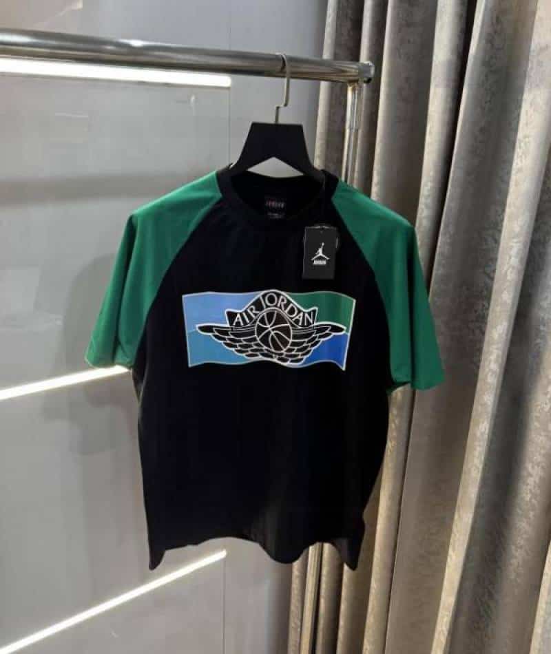 Air Jordan Black Logo Print Imported T-Shirt