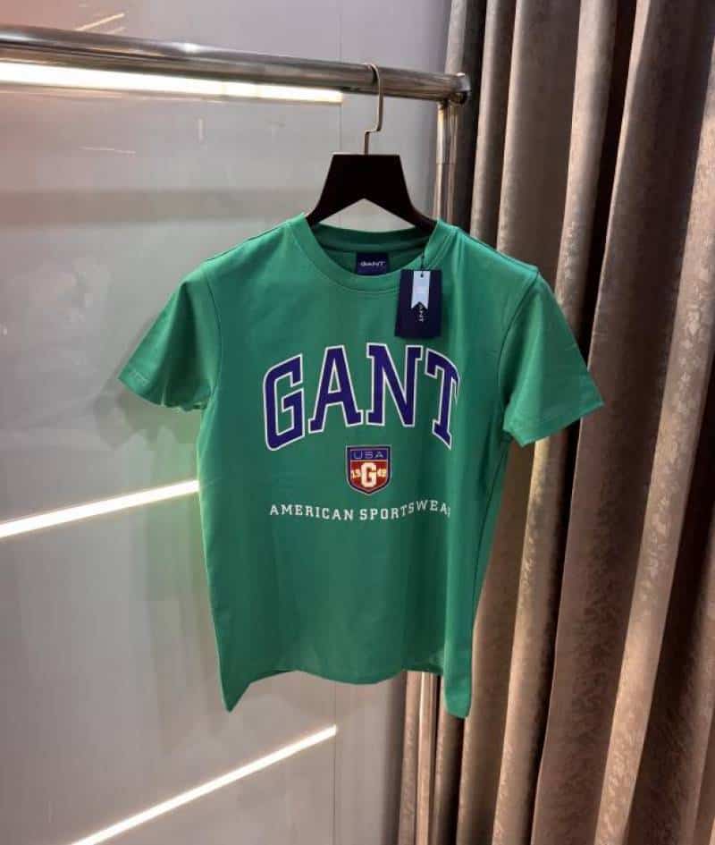 Gant Green Logo Print Premium Classic T-Shirt