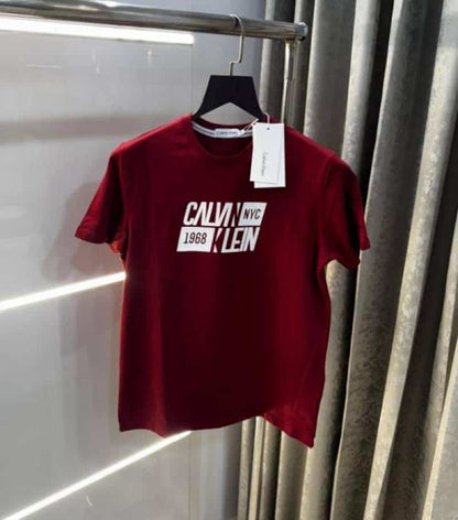 Calvin klei n Wine Logo Print Premium T-Shirt