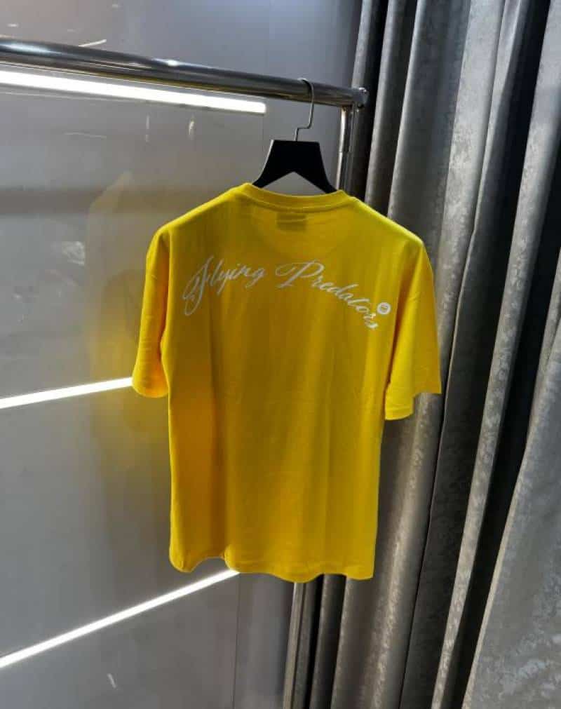 Bluorang Yellow Eagle EmBosS..ed Print Imported Oversized T-Shirt