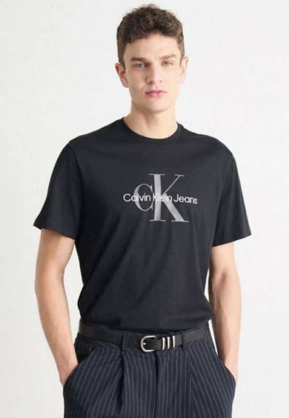 Calvin Klei n Black Reflective Logo Print Premium T-Shirt