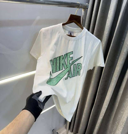 Nik e White Logo Print Premium Imported T-Shirt