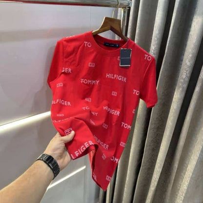 Tommy Hilfiger Red All Over Print Premium T-shirt