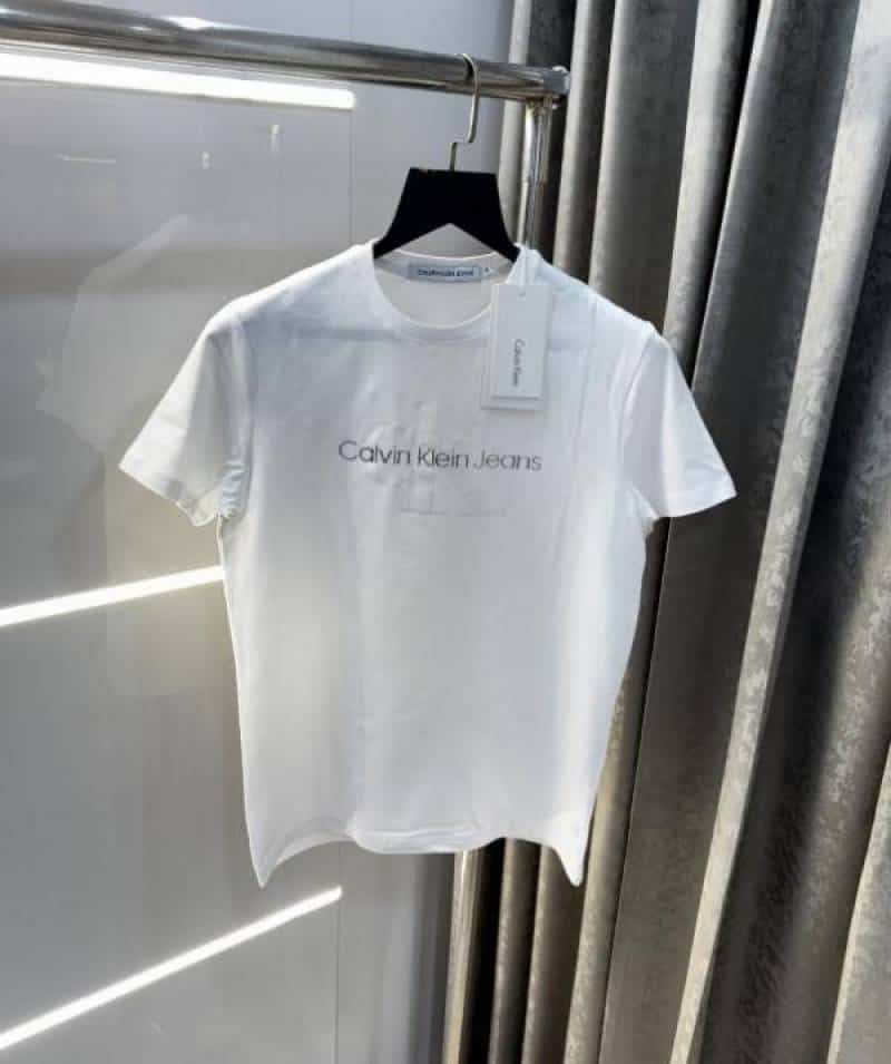 Calvin Klei n White Logo Print Premium T-Shirt