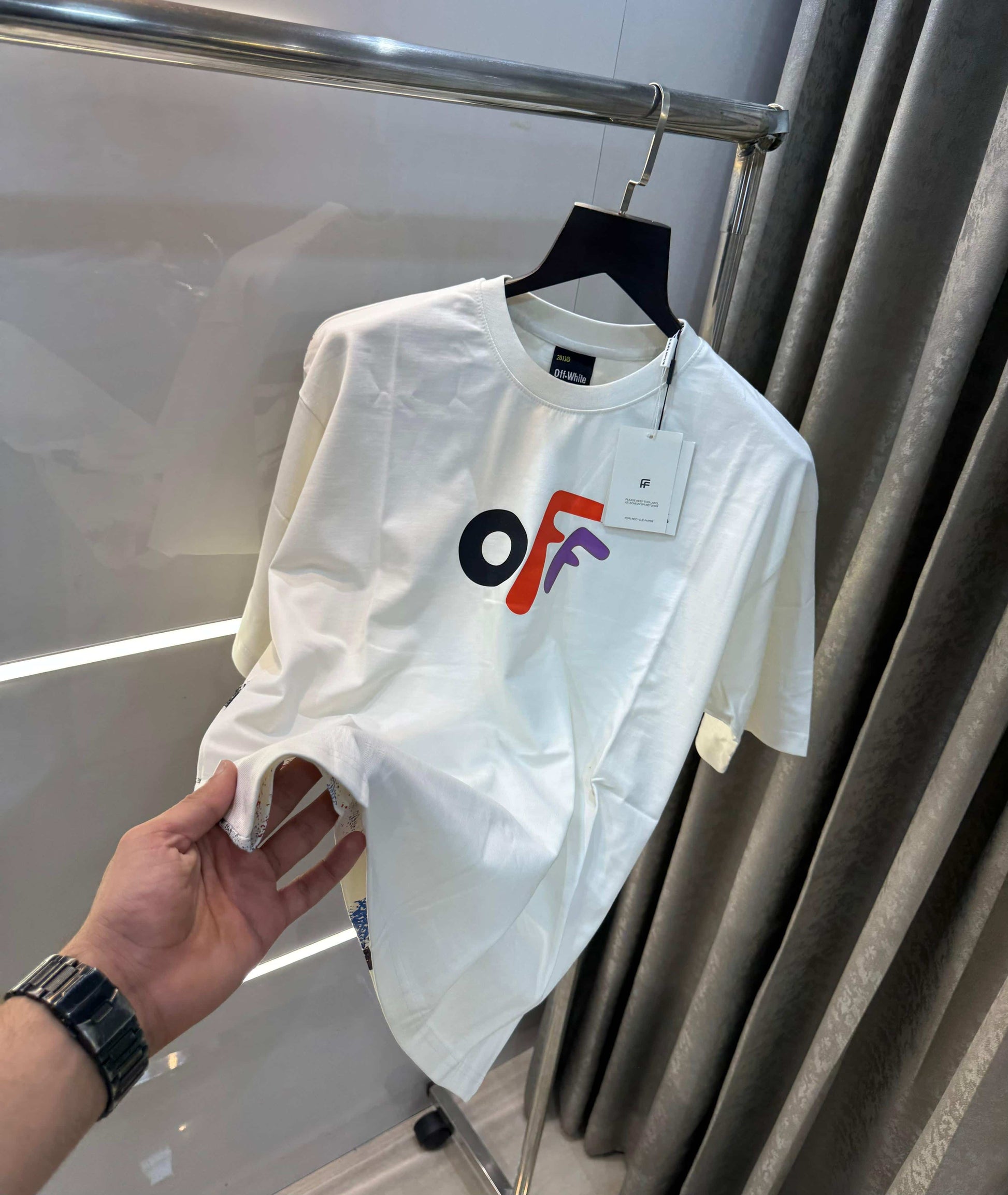 Off  White White Imported Oversized T-Shirt