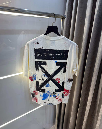 Off  White White Imported Oversized T-Shirt
