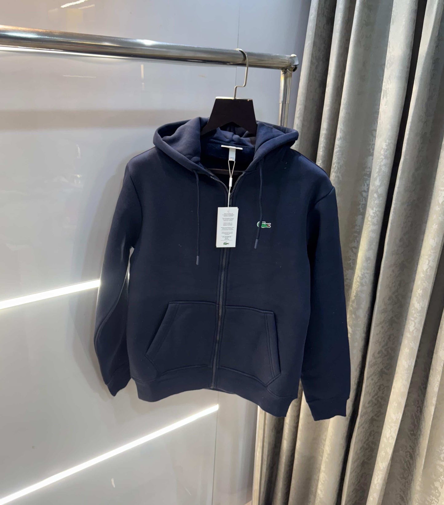 Lacost e Navy Blue Premium Zipper Jacket