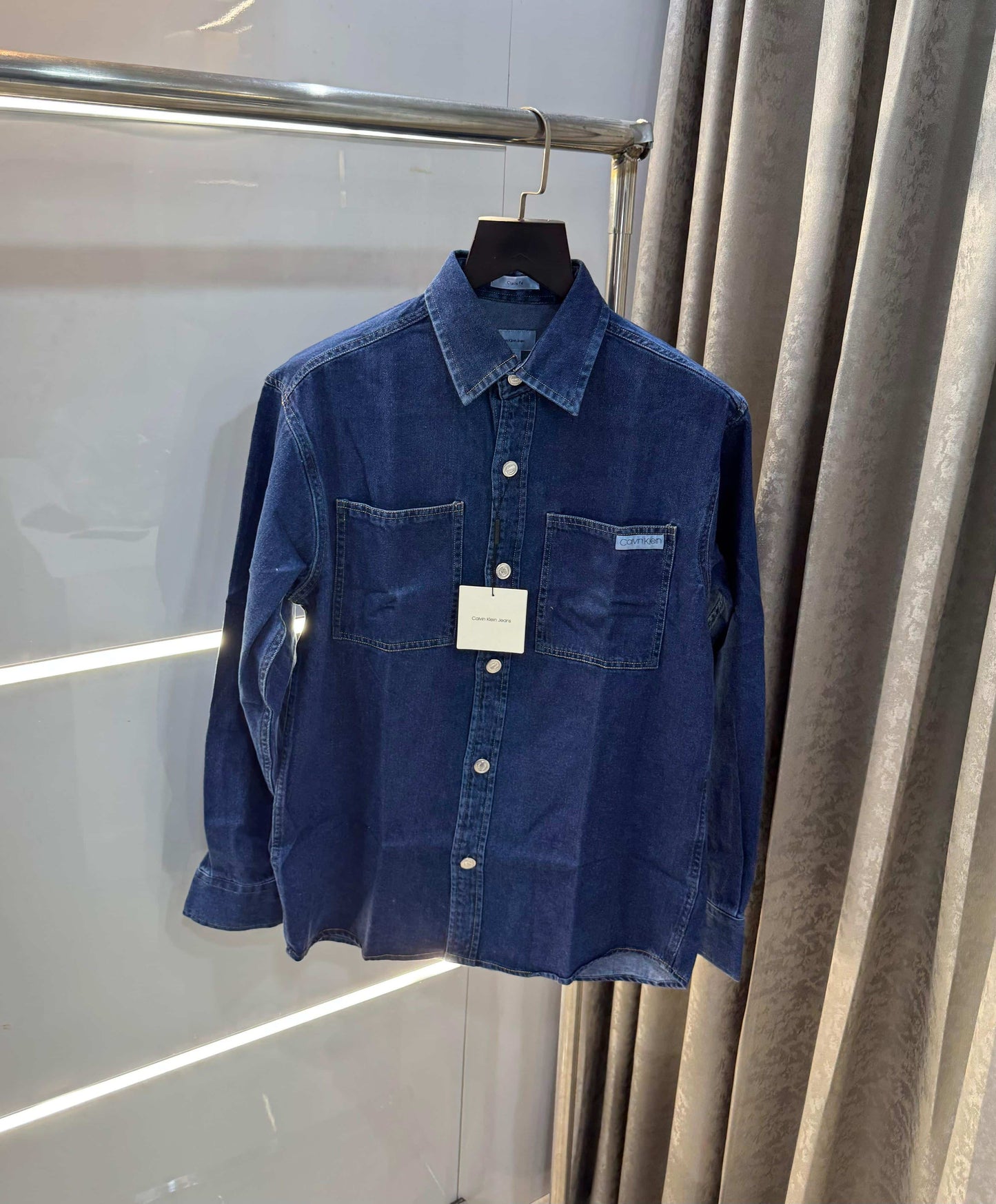 Calvi n Klein blue dineim  Look Premium Classic Shirt