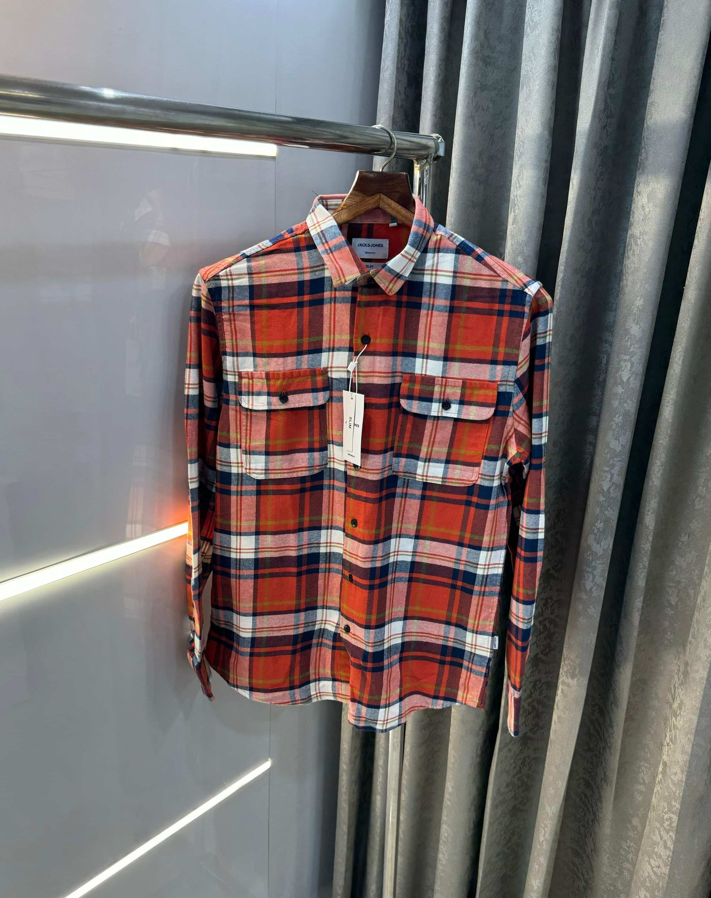 Jack & Jones red  Checks Premium Classic Shirt