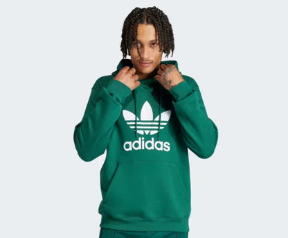 Adida s Green Logo Print Premium Classic Hoodie
