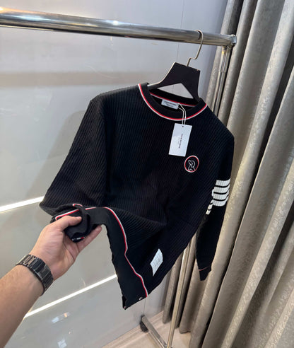 Thome Browne Black Imported Knitted Pull Over