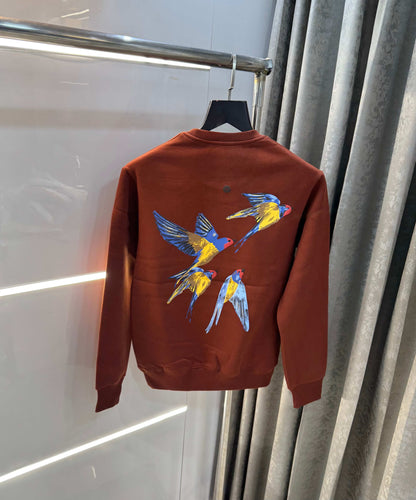 Bluorng Rust EmbO-sSed Logo Premium Sweatshirt