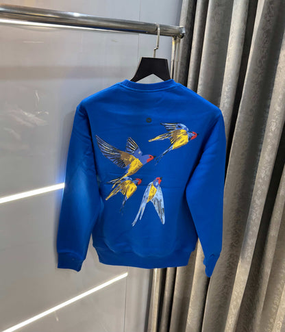 Bluorng Blue EmbO-sSed Logo Premium Sweatshirt