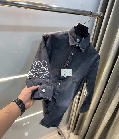 LoEwE Carbon Black Designer Imported Denim Jacket