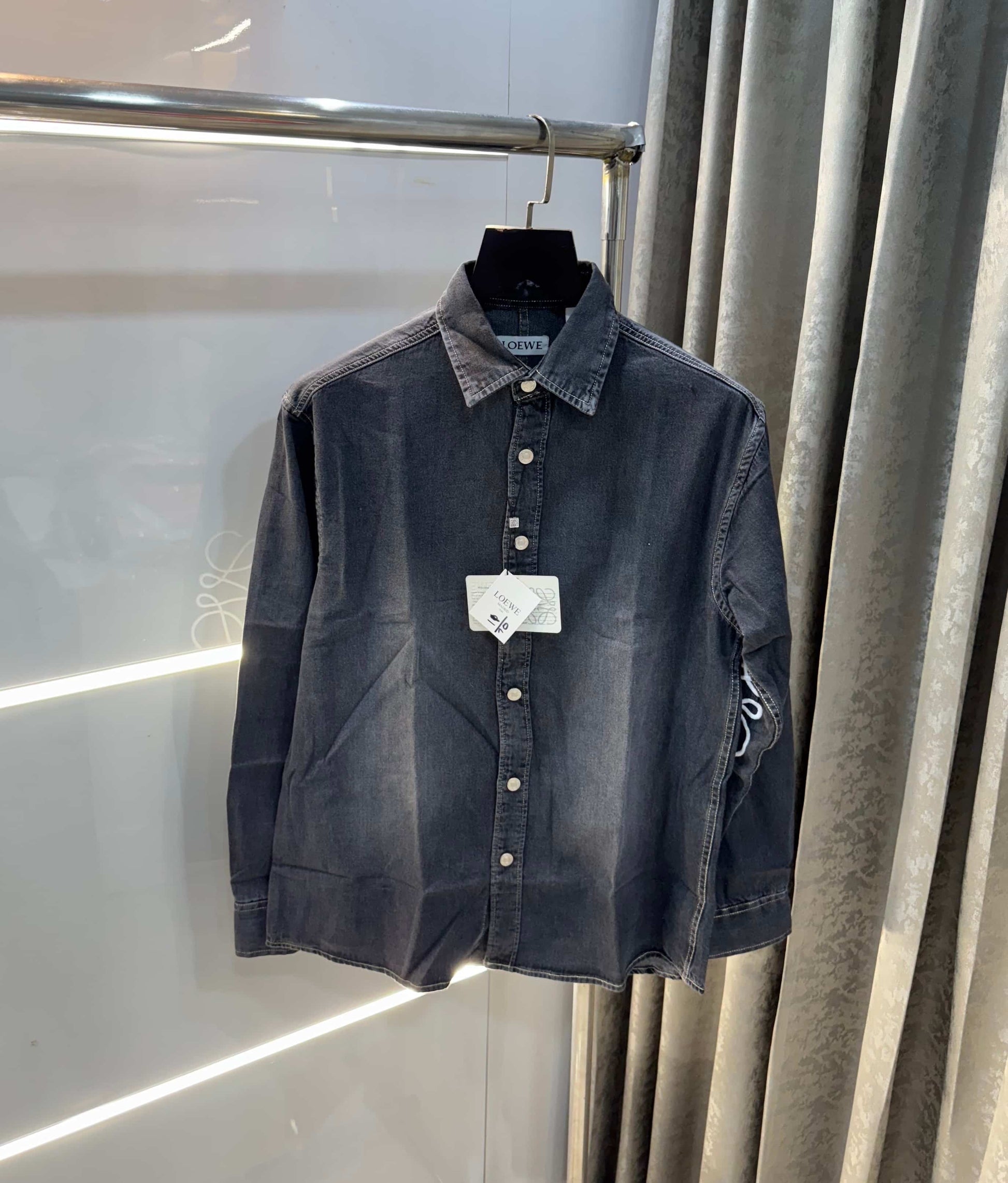 LoEwE Carbon Black Designer Imported Denim Jacket