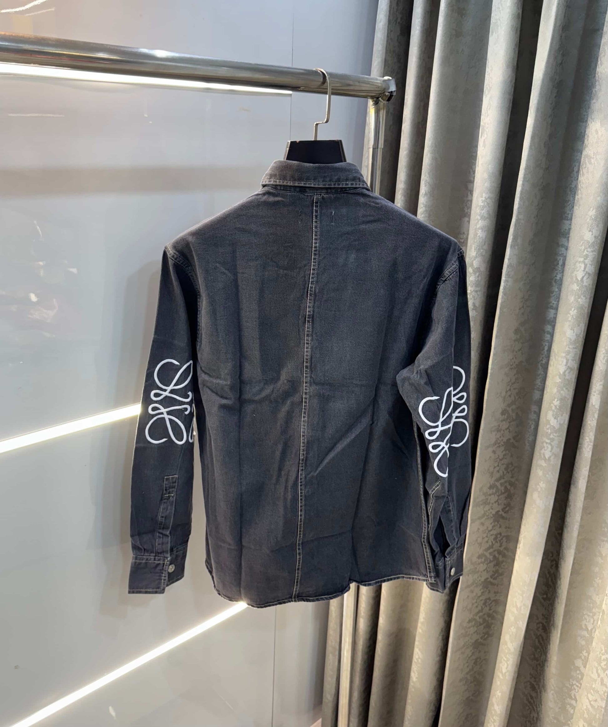 LoEwE Carbon Black Designer Imported Denim Jacket