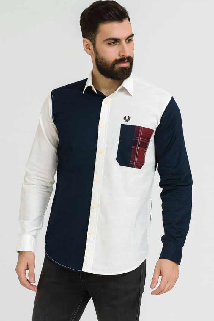 FRED PERRY NAVY BLUE WHITE PREMIUM MULTI COLOR PREMIUM SHIRT