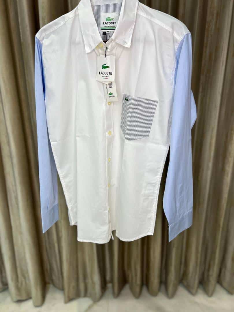 WHITE LACOST_E PREMIUM DESIGNER SHIRTS