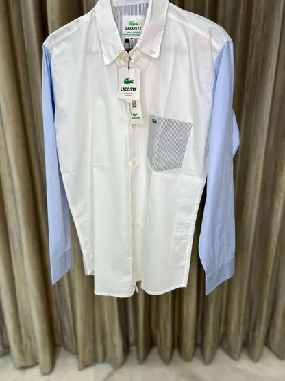WHITE LACOST_E PREMIUM DESIGNER SHIRTS
