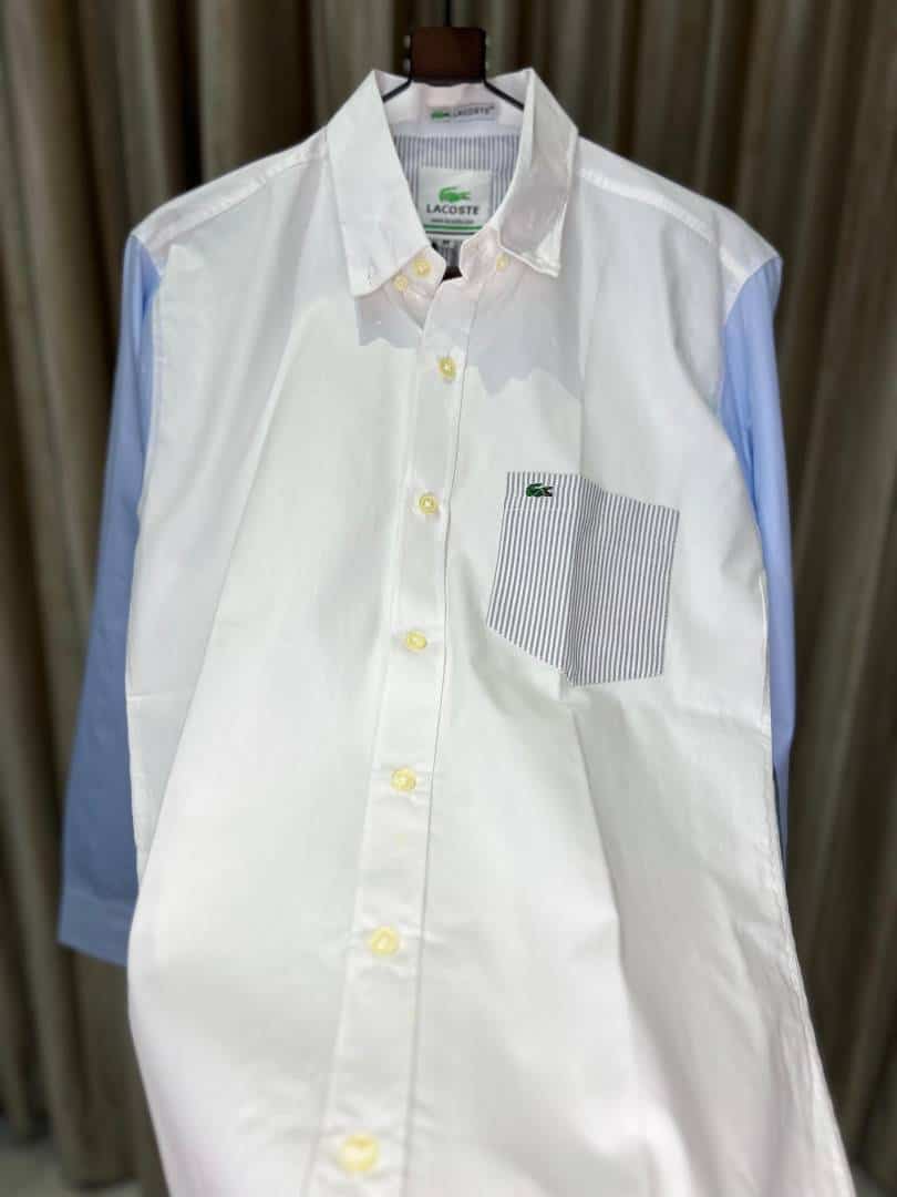 WHITE LACOST_E PREMIUM DESIGNER SHIRTS