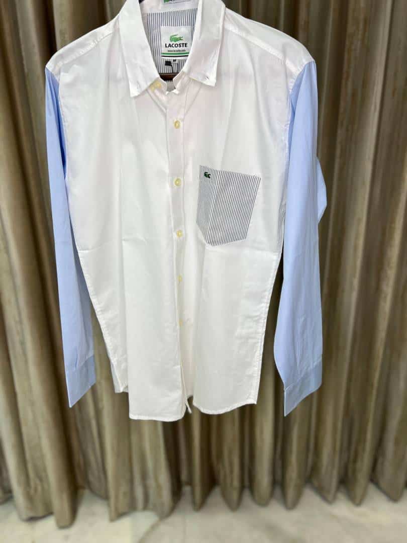 WHITE LACOST_E PREMIUM DESIGNER SHIRTS