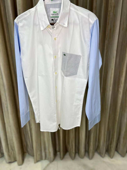 WHITE LACOST_E PREMIUM DESIGNER SHIRTS