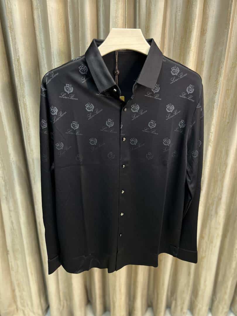 LORO PIAN_O BLACK IMPORTED SHIRT AVAILABLE IN ULTRA PREMIUM QUALITY