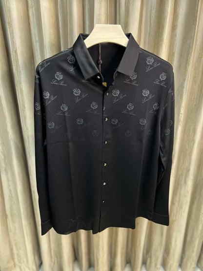 LORO PIAN_O BLACK IMPORTED SHIRT AVAILABLE IN ULTRA PREMIUM QUALITY