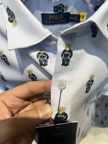 POLO RALPH LAURE_N SKY BLUE IMPORTED SHIRT AVAILABLE IN ULTRA PREMIUM QUALITY