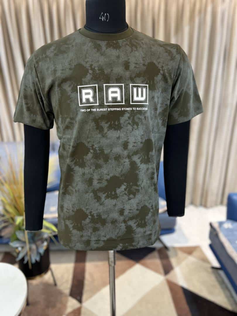 RAW BOLD OLIVE GREEN PREMIUM TSHIRT
