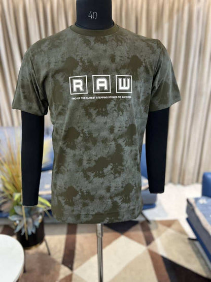 RAW BOLD OLIVE GREEN PREMIUM TSHIRT