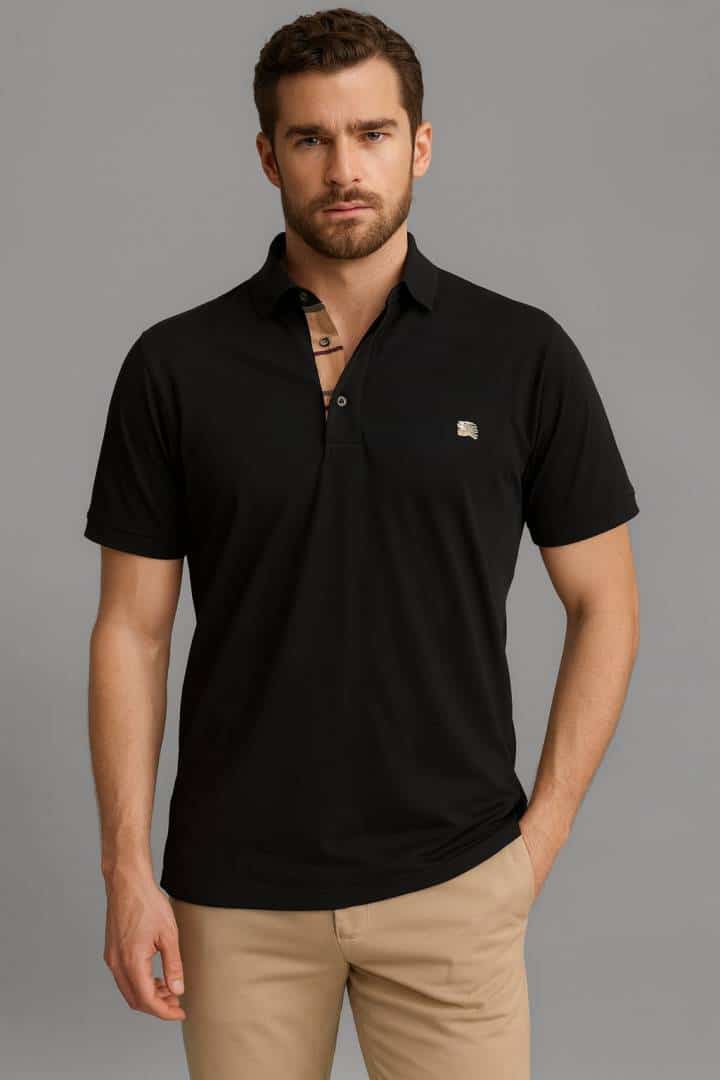 BURBERR_Y BLACK COLOUR PREMIUM TSHIRT
