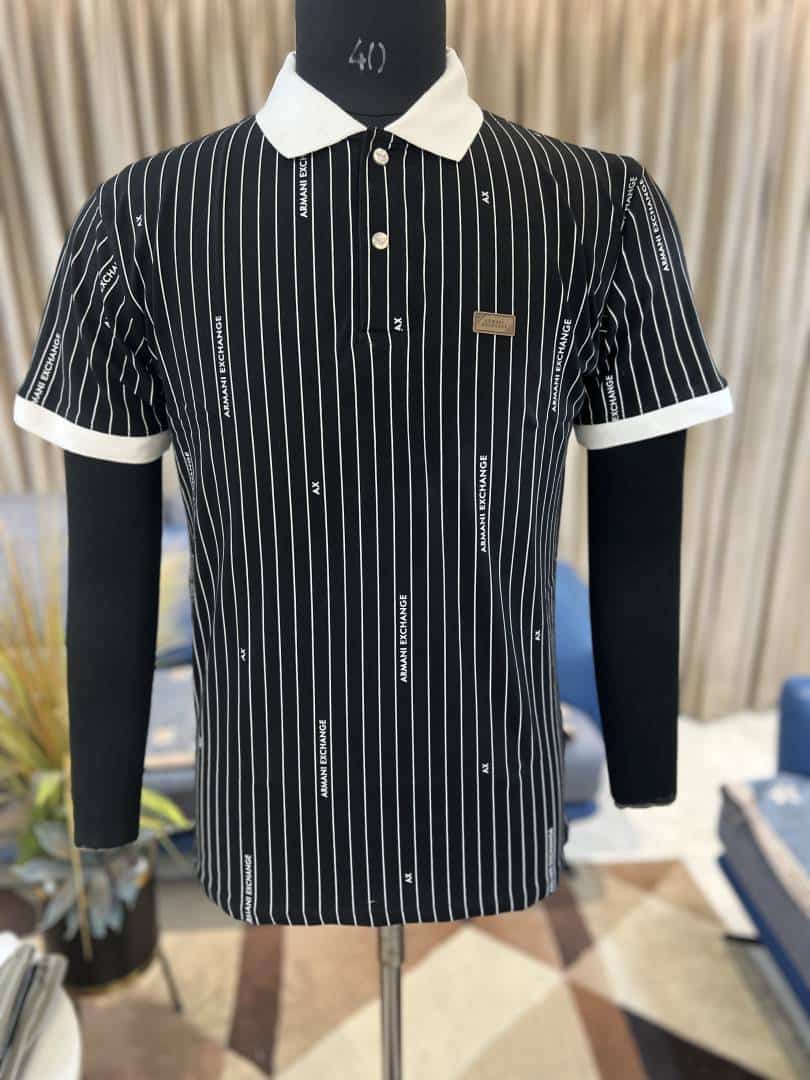 ARMAN_I EXCHANGE BLACK COLOUR PREMIUM POLO NECK TSHIRT